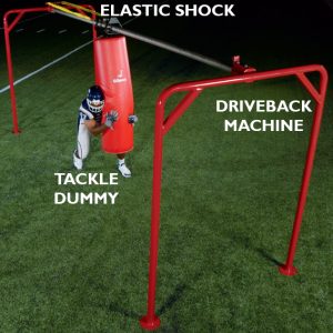 Tackle Dummy on Driveback Machine with Elastic Shock cord