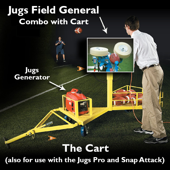 Jugs Combo General, Jugs Cart, football machine